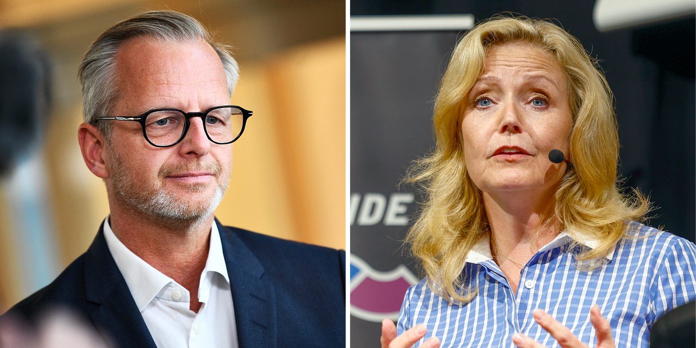 S ekonomisk-politiske talesperson Mikael Damberg och C-ledaren Elisabeth Thand Ringqvist.