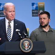 Joe Biden och Volodymyr Zelenskyj. 