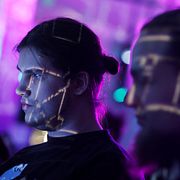 Hackare i publiken på Chaos Communication Congress, en årlig hackerkonferens med föreläsningar och workshops.