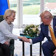 President Donald Trump och EU-chefen Ursula von der Leyen i Skottland i juli 2025.