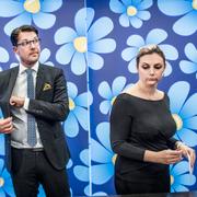 Sverigedemokraternas Jimmie Åkesson och Paula Bieler. 