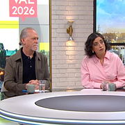 Partiledarna Ebba Busch (KD), Daniel Helldén (MP), Simona Mohamsson (L) och Elisabeth Thand Ringqvist (C) i lördagens debatt.