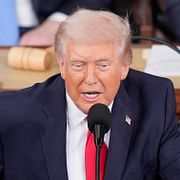 USA:s president Donald Trump fotograferad när han höll sitt ”State of the union”-tal i februari i år.