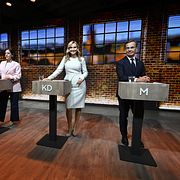Tidöledarna under debatten.