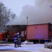 Nedbrunna butiken i Västerås.