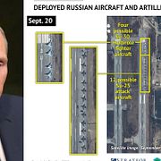 Putin, amerikanska satellitbilder på ryska styrkor i syriska Latakia.