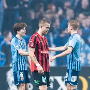 Brommapojkarnas Amadeus Sögaard deppar efter 3-0 under ett tidigare möte med Djurgården. 
