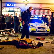 Bomben exploderade på Bryggargatan i Stockholm.