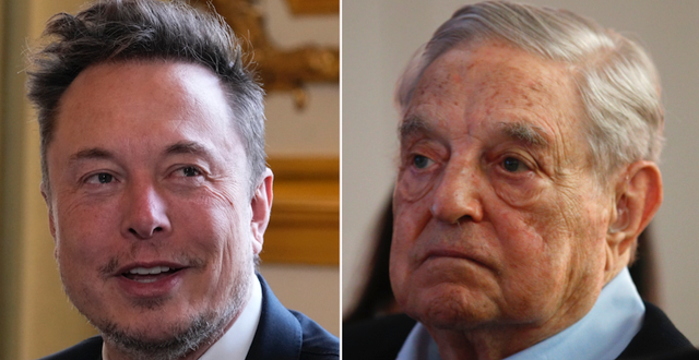Elon Musk och George Soros. TT