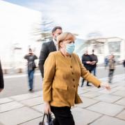 Angela Merkel anländer till Förbundsdagen i Berlin tidigare i veckan. 