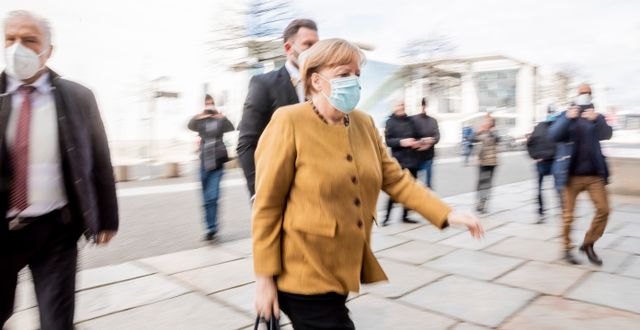 Angela Merkel anländer till Förbundsdagen i Berlin tidigare i veckan.  Christoph Soeder / TT NYHETSBYRÅN