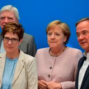 Merkels efterträdare Annegret Kramp-Karrenbauer, Angela Merkel Armin Laschet. 