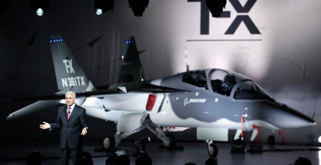 Arkivbild från presentation av Saabs och Boeings nya skolflygplan T-X. Jeff Roberson / TT NYHETSBYRÅN