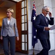 Malcolm Turnbull med utrikesminister Julie Bishop