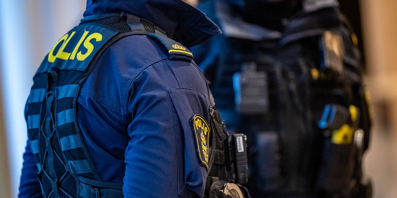 Arkivbild av poliser.