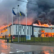 Industriparken i fråga. Bilden har delats av borgmästaren Andrij Sadovyj.