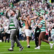 Fansen firar Celtics vinst.