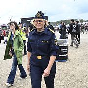 Arkivbild: Rikspolischef Petra Lundh besöker Sweden Rock.
