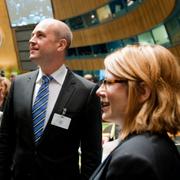 Fredrik Reinfeldt och Moa Berglöf.