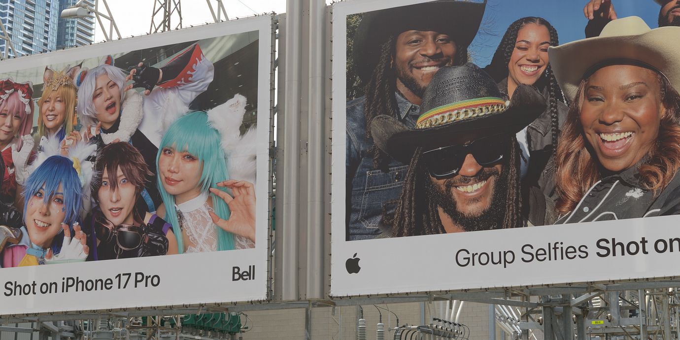 Apple-reklam i Ontario, illustrationsbild.