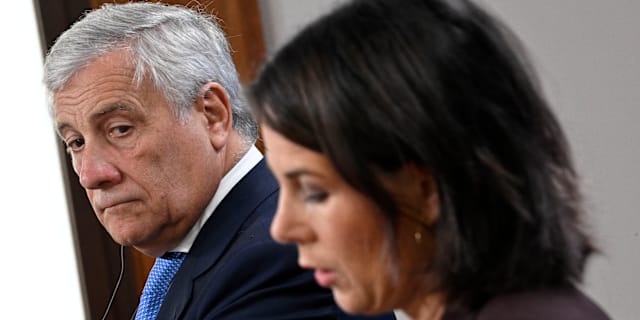 Tajani och Baerbock Tobias Schwarz / AP