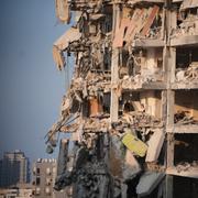 Ruiner av ett hus nära Tel Aviv.