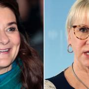 Melinda Gates, Margot Wallström. Arkivbilder. 