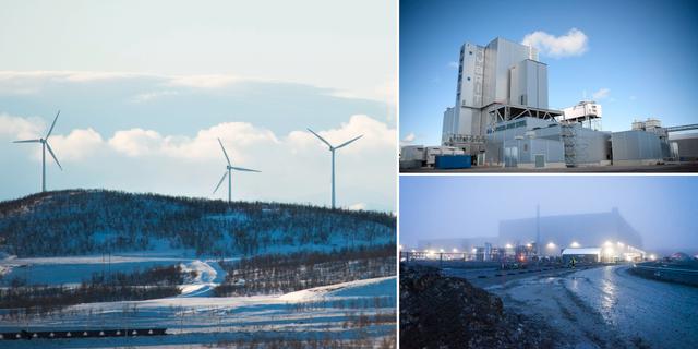 Vindkraft, H2 och Northvolt. TT