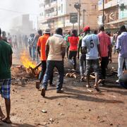 Protester i Conakry den 21 februari. 