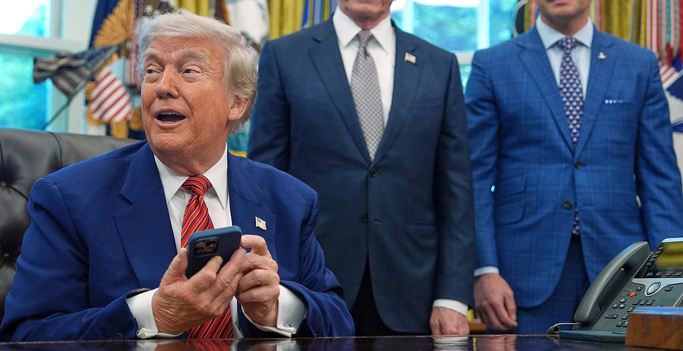 Donald Trump, arkivbild från maj 2025.