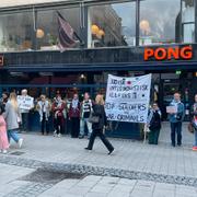 Bild från demonstrationen.