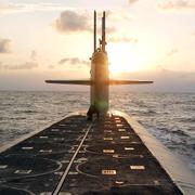 En gammal bild på USS Wyoming, en av ubåtarna av Ohio-klassen. 
