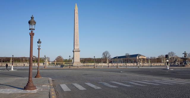 Här på Place de la Concorde lämnade tjuven sin bil och hoppade ner i floden Seine. Mehdi Chebil/TT