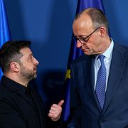 Tysklands förbundskansler Friedrich Merz och Ukrainas president Volodymyr Zelenskyj