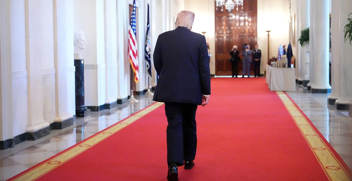 Donald Trump i Vita huset på tisdagen.
