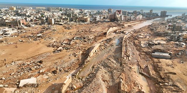 Vy över hamnstaden Darnah, 12 september Jamal Alkomaty / AP