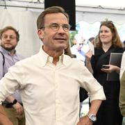 Ulf Kristersson i Visby på M:s halvdag, 26 juni. 