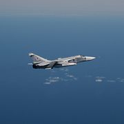 Gripen över Östersjön.