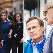 Gunnar Strömmer, Ebba Busch, Ulf Kristersson och Carl Bildt.