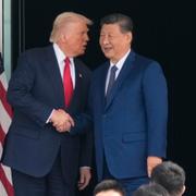 Donald Trump och Xi Jinping.