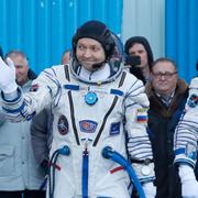 Anne McClain från Nasa, kosmonauten Oleg Kononenko och den kanadensiske astronauten David Saint-Jacques.