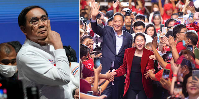 Prayut Chan-o-cha och Paetongtarn Shinawatra. TT.