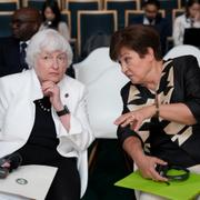 USA:s finansminster Janet Yellen och IMF-chefen Kristalina Georgieva.