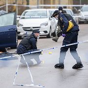 Kriminaltekniker på platsen.