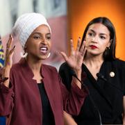 Ilhan Omar och Alexandria Ocasio-Cortez. Arkivbild.