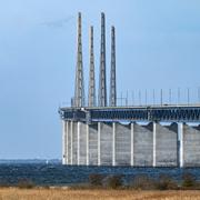 Öresundsbron från Sverige till Danmark.