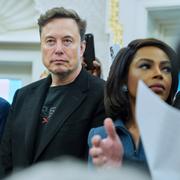 Elon Musk i Ovala rummet när Donald Trump träffade Sydafrikas president.