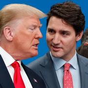 USA:s president Donald Trump och Kanadas premiärminister Justin Trudeau hade talats vid en gång tidigare under måndagen.