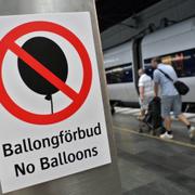 Ballongförbud råder sedan många år tillbaka på Malmö central – av förekommen anledning. 