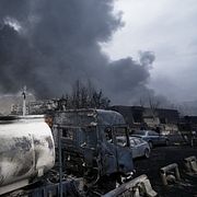 Rök stiger efter en israelisk attack mot Iran.
